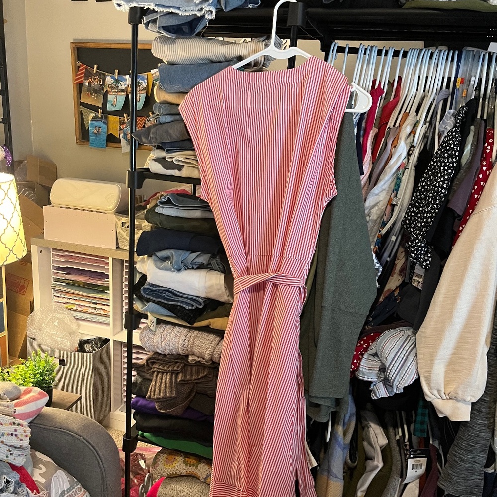 Pop Sugar Women’s size M red/white stripe maxi dress